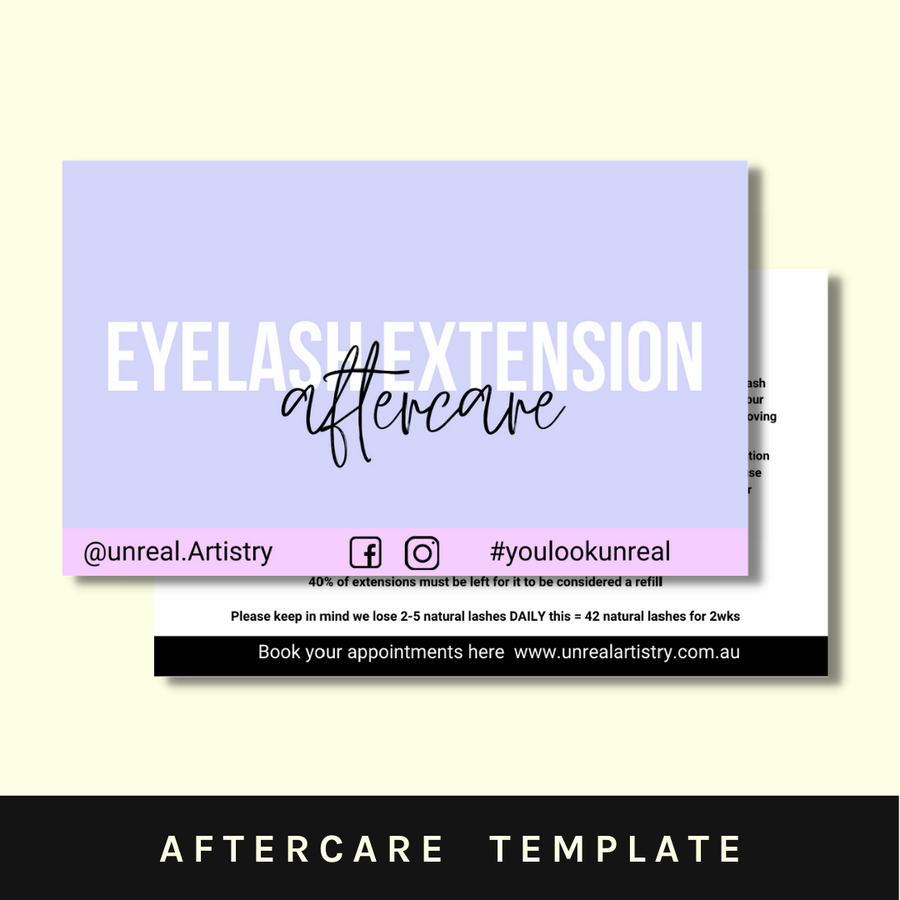 Downloadable Aftercare template
